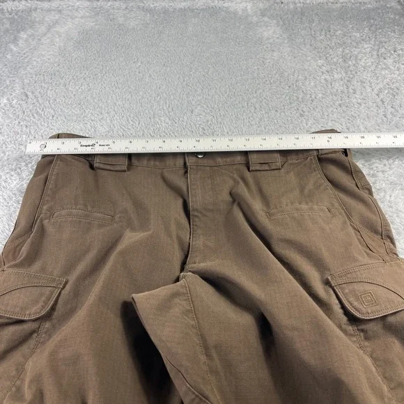 5.11 Tactical Cargo Pants Mens 38x32 Brown Ripstop Work Outdoor Trousers - Picture 3 of 10